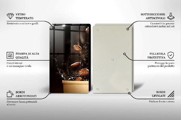 Főzőlap védő üveglap Forró kávébab