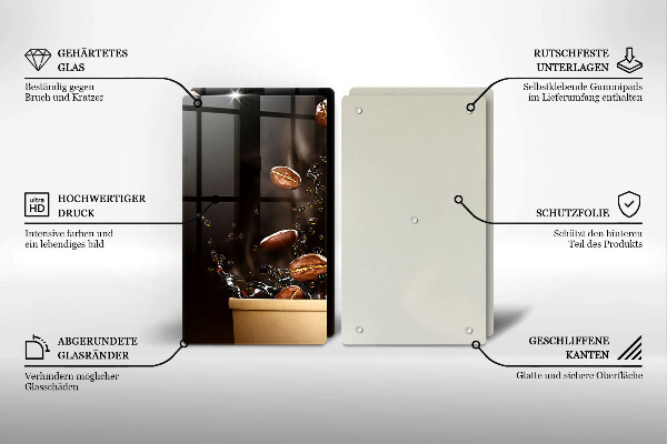 Főzőlap védő üveglap Forró kávébab