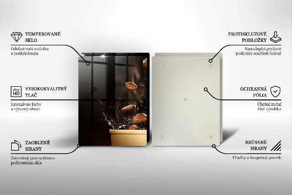 Főzőlap védő üveglap Forró kávébab