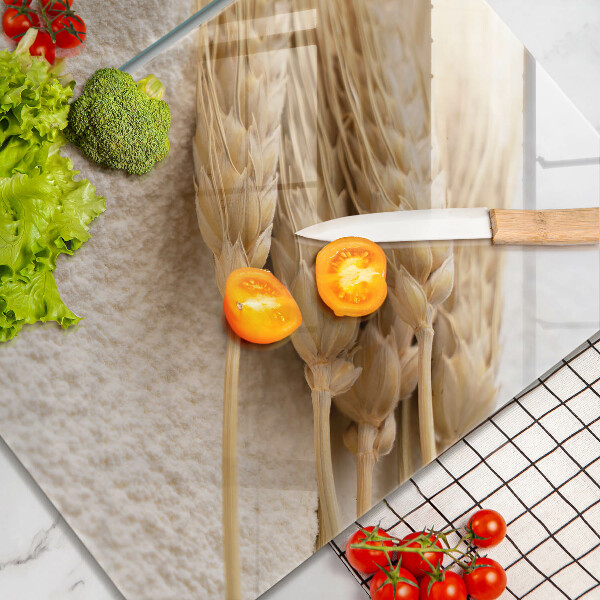 Főzőlap védő üveglap Liszt és kalászok