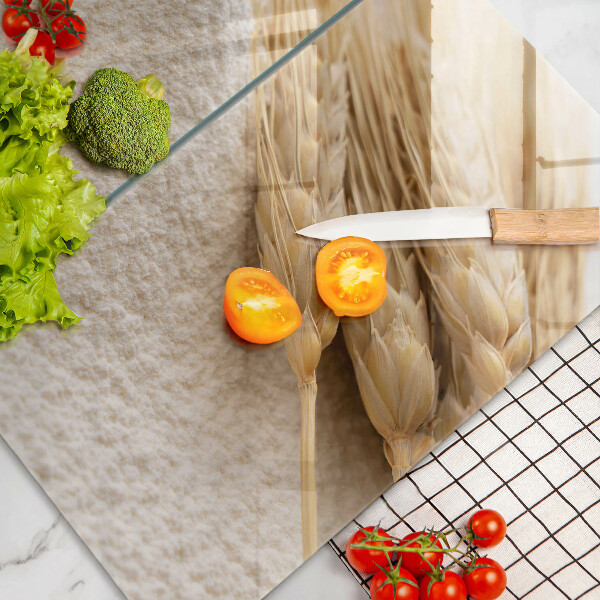 Főzőlap védő üveglap Liszt és kalászok