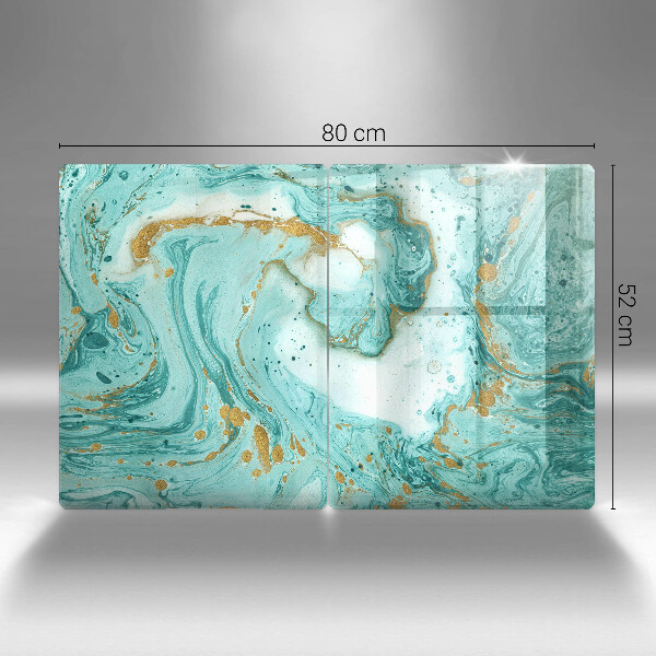 Főzőlap védő üveglap Kék absztrakció