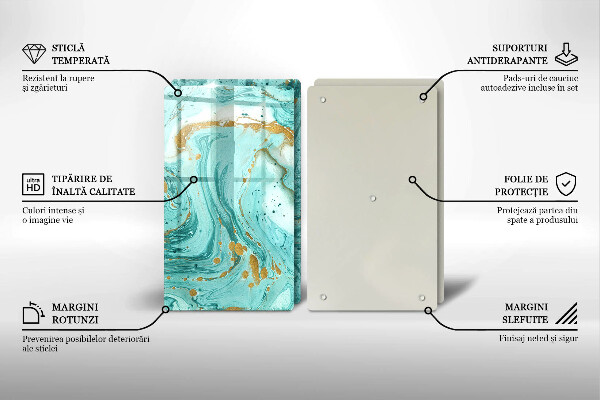 Főzőlap védő üveglap Kék absztrakció