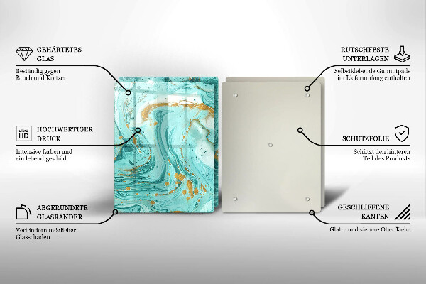 Főzőlap védő üveglap Kék absztrakció