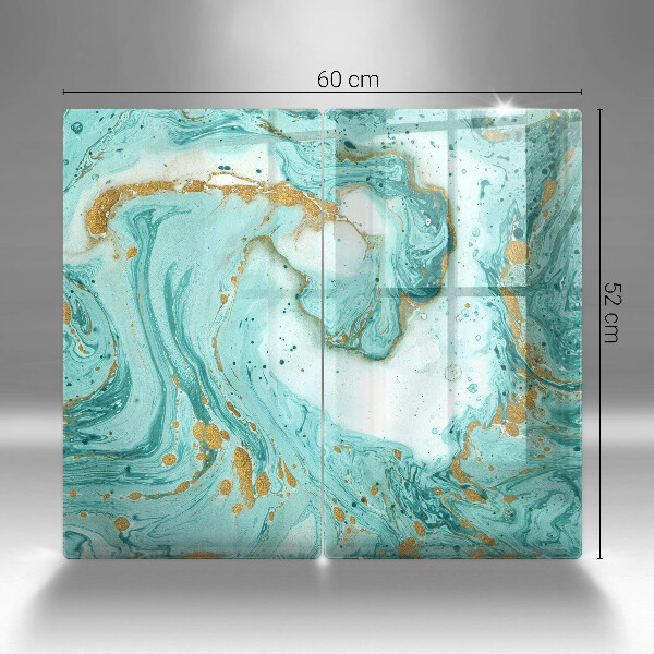 Főzőlap védő üveglap Kék absztrakció