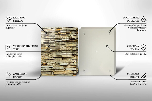 Főzőlap védő üveglap Díszítő kövek