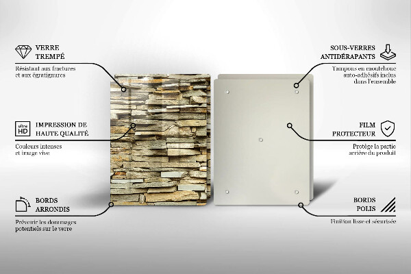 Főzőlap védő üveglap Díszítő kövek