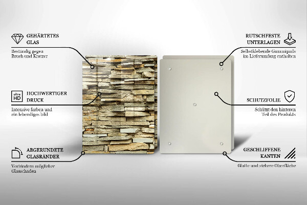 Főzőlap védő üveglap Díszítő kövek