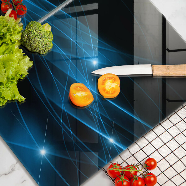 Főzőlap védő üveglap Absztrakt kék füst