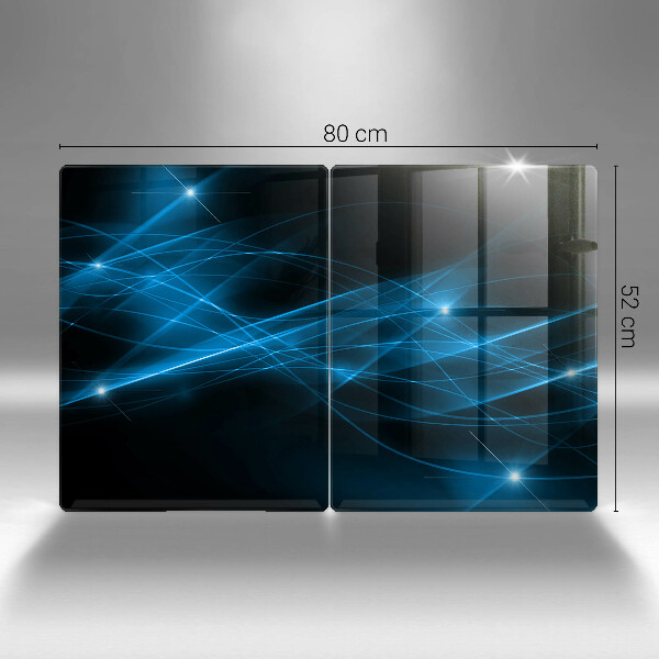 Főzőlap védő üveglap Absztrakt kék füst