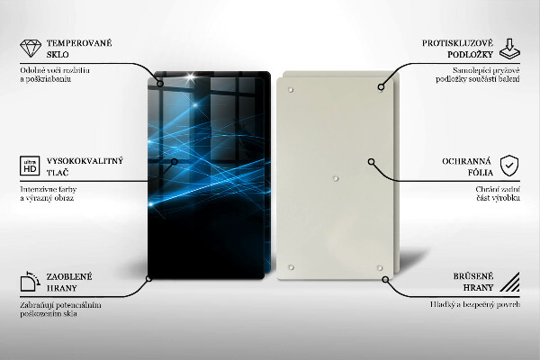 Főzőlap védő üveglap Absztrakt kék füst