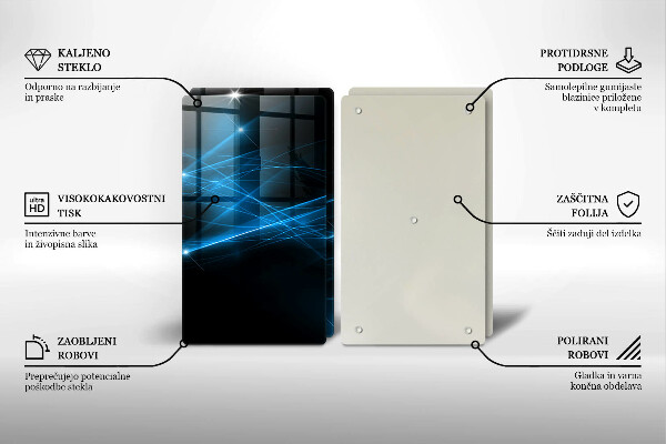 Főzőlap védő üveglap Absztrakt kék füst