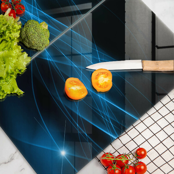 Főzőlap védő üveglap Absztrakt kék füst