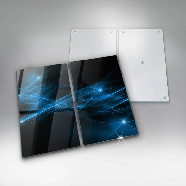 Főzőlap védő üveglap Absztrakt kék füst