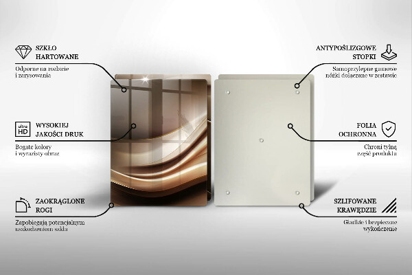 Főzőlap védő üveglap Absztrakciós finom vonalak