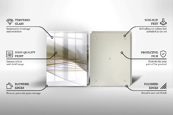 Főzőlap védő üveglap Absztrakt vonalak tervezése