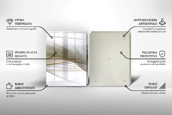 Főzőlap védő üveglap Absztrakt vonalak tervezése