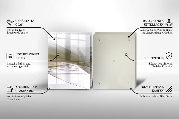 Főzőlap védő üveglap Absztrakt vonalak tervezése