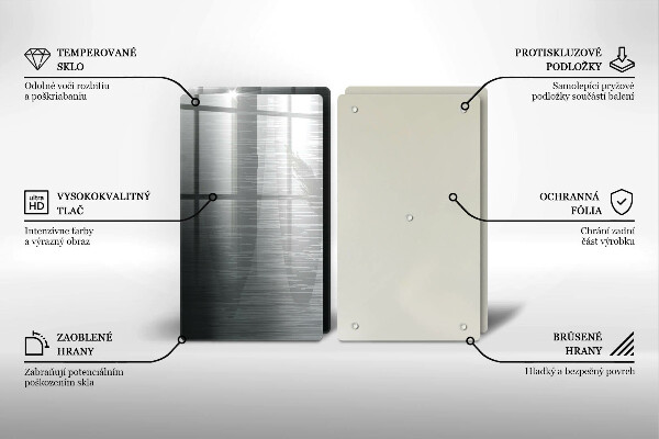 Főzőlap védő üveglap Fém textúra