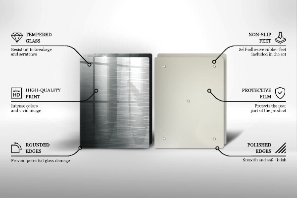 Főzőlap védő üveglap Fém textúra