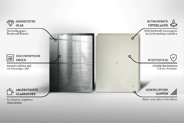 Főzőlap védő üveglap Fém textúra