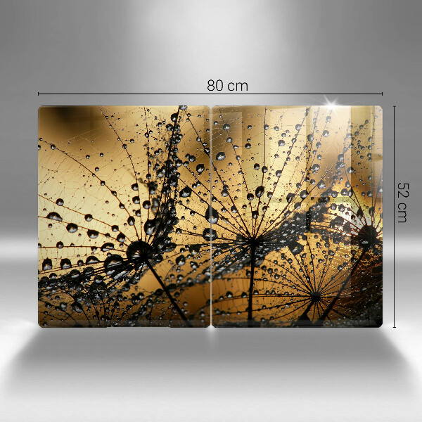 Főzőlap védő üveglap Harmat és pitypang