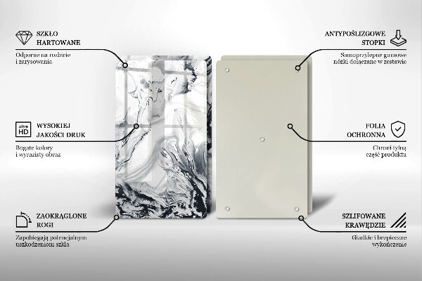 Főzőlap védő üveglap Tinta absztrakció