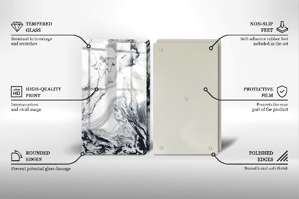 Főzőlap védő üveglap Tinta absztrakció