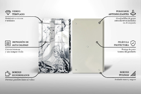 Főzőlap védő üveglap Tinta absztrakció