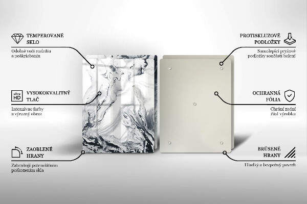Főzőlap védő üveglap Tinta absztrakció
