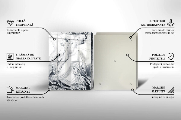 Főzőlap védő üveglap Tinta absztrakció