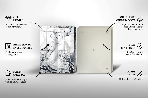 Főzőlap védő üveglap Tinta absztrakció