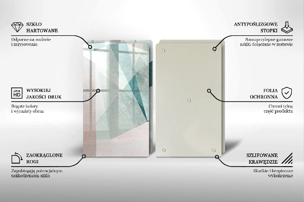 Főzőlap védő üveglap Éles absztrakció