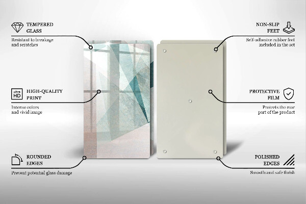 Főzőlap védő üveglap Éles absztrakció