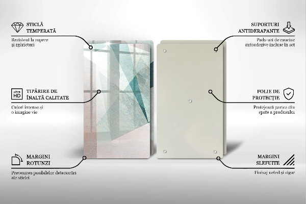 Főzőlap védő üveglap Éles absztrakció