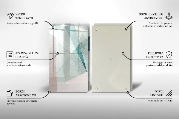 Főzőlap védő üveglap Éles absztrakció