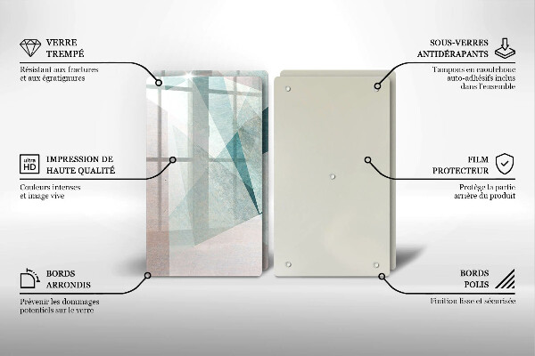 Főzőlap védő üveglap Éles absztrakció