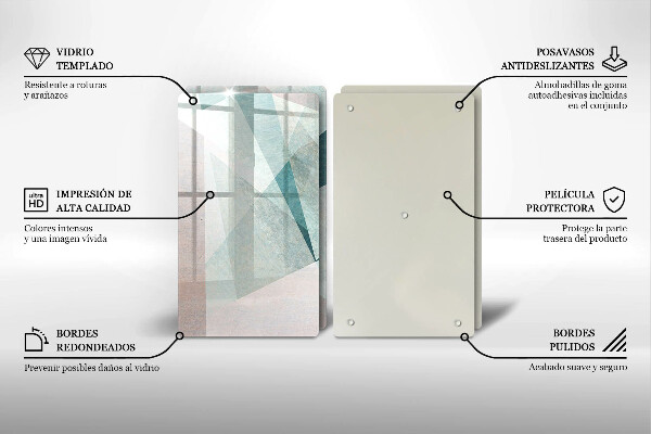 Főzőlap védő üveglap Éles absztrakció