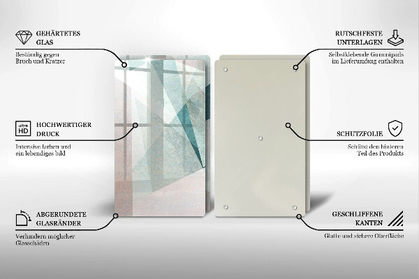 Főzőlap védő üveglap Éles absztrakció