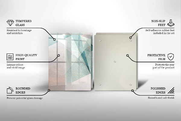 Főzőlap védő üveglap Éles absztrakció