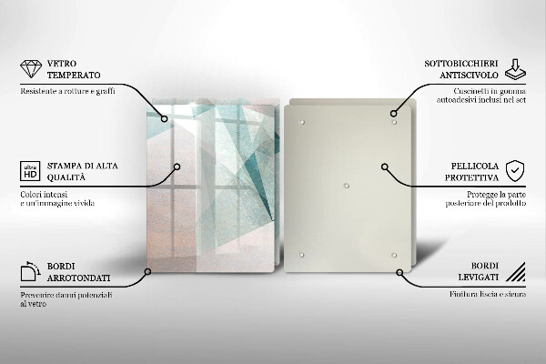 Főzőlap védő üveglap Éles absztrakció