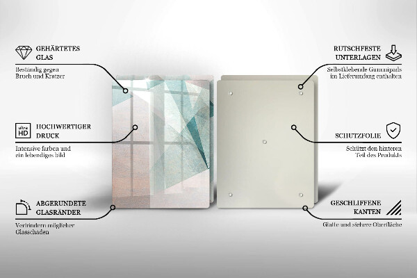 Főzőlap védő üveglap Éles absztrakció