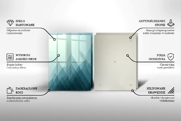 Főzőlap védő üveglap Absztrakt hegyek