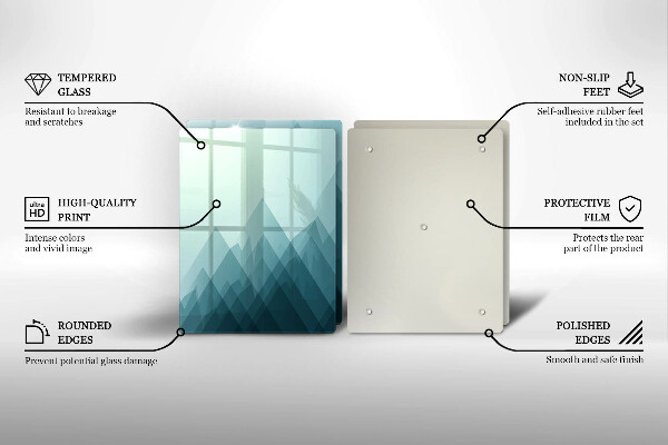 Főzőlap védő üveglap Absztrakt hegyek