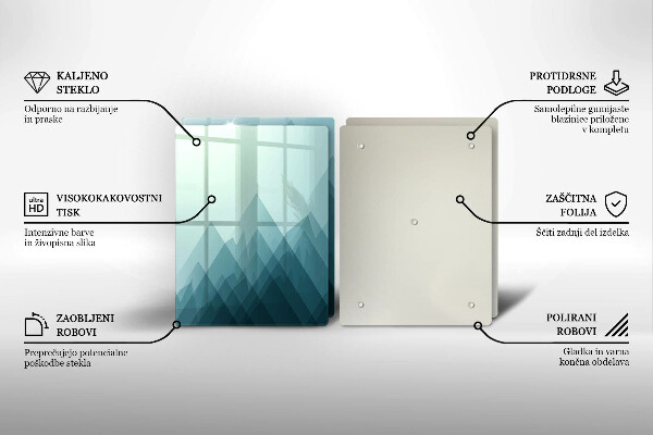 Főzőlap védő üveglap Absztrakt hegyek