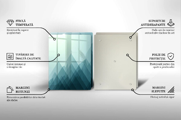 Főzőlap védő üveglap Absztrakt hegyek