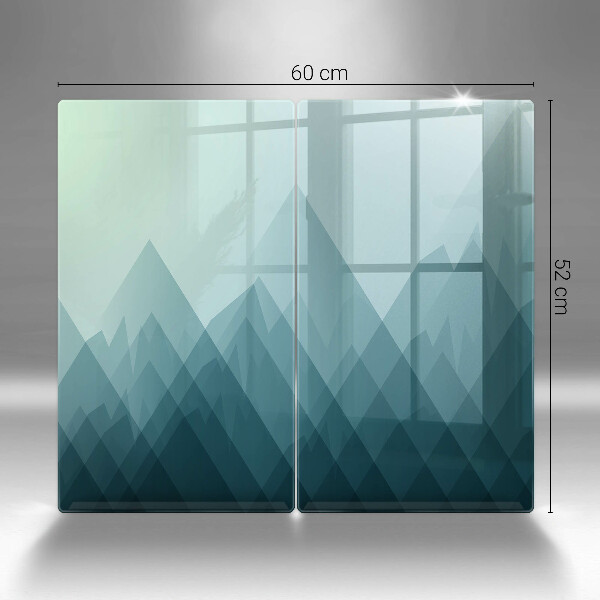 Főzőlap védő üveglap Absztrakt hegyek