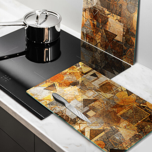Főzőlap védő üveglap Varrat nélküli mintát geometriai alakzatok