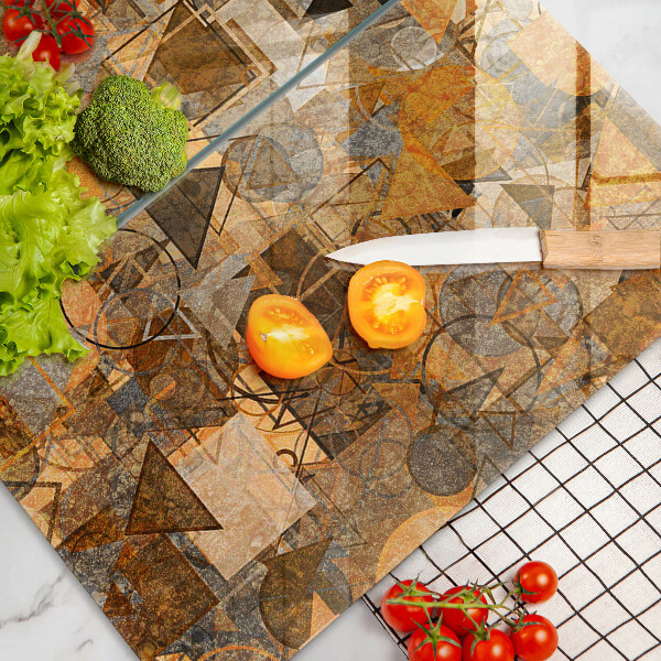 Főzőlap védő üveglap Varrat nélküli mintát geometriai alakzatok