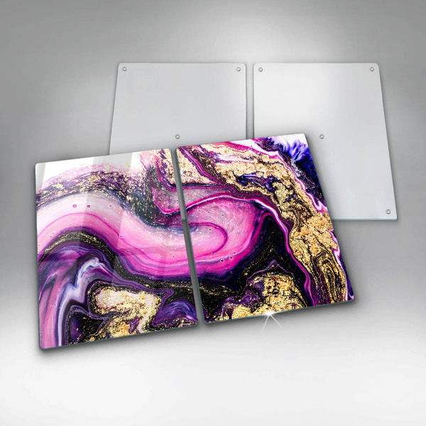 Főzőlap védő üveglap Absztrakt design arany